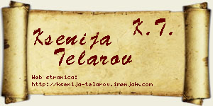 Ksenija Telarov vizit kartica